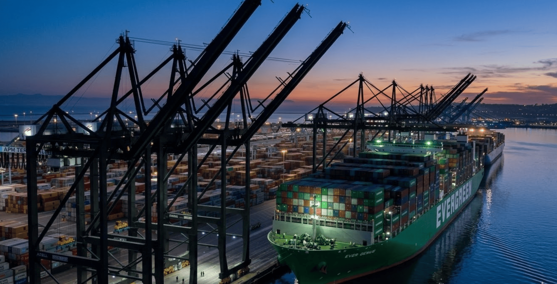 Southern California port activity los angeles